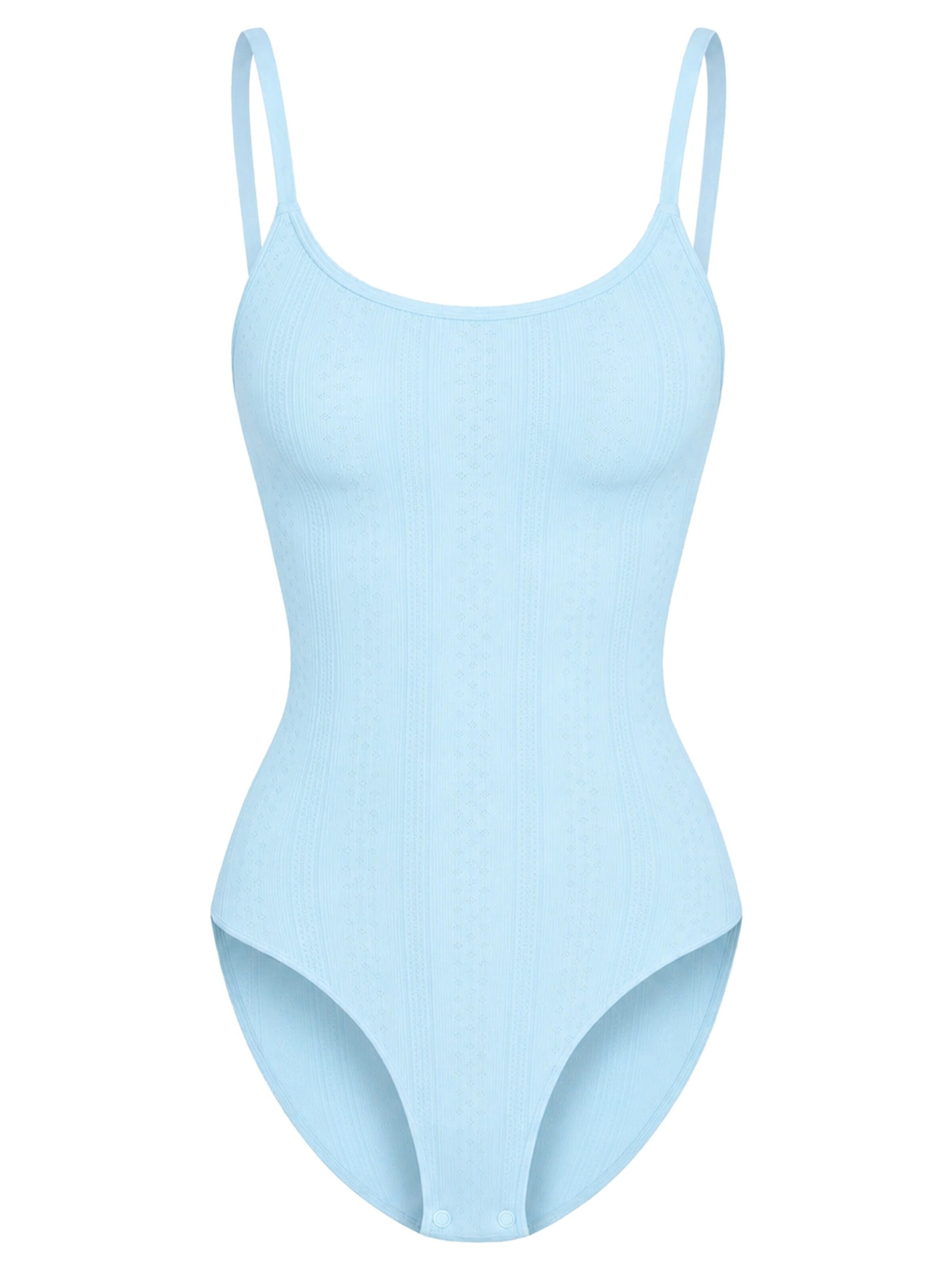 cfab - Body moldeador 'Jacquard Shapewear mit Slip' en azul: frente