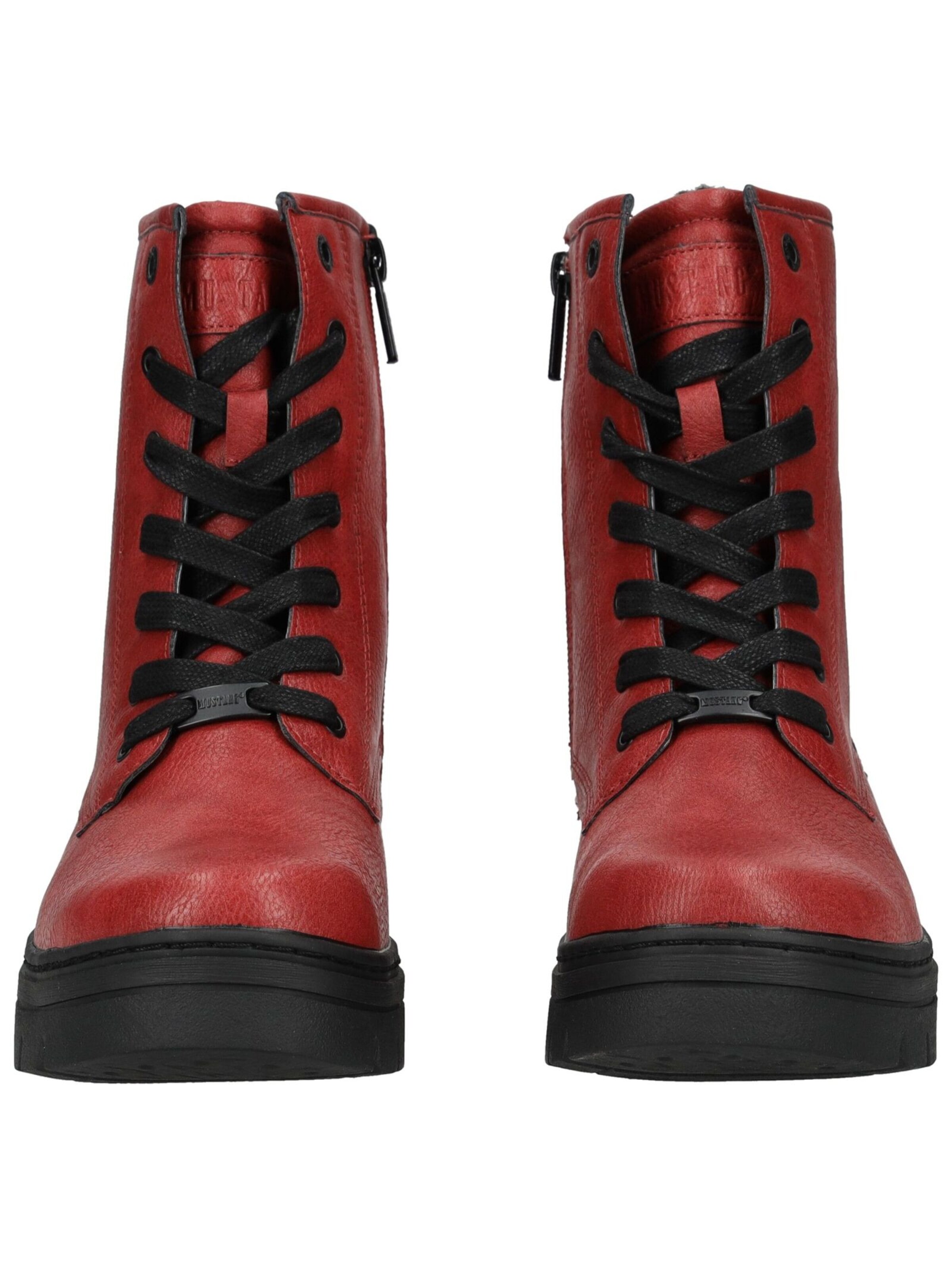 MUSTANG Schnürstiefelette in Rot