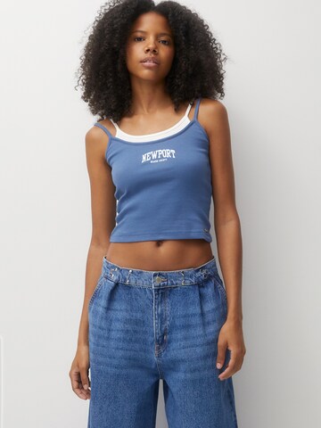 Pull&Bear Top - Modrá: predná strana