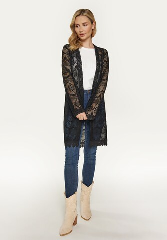 usha FESTIVAL Knit cardigan 'Fashion Look' in Black