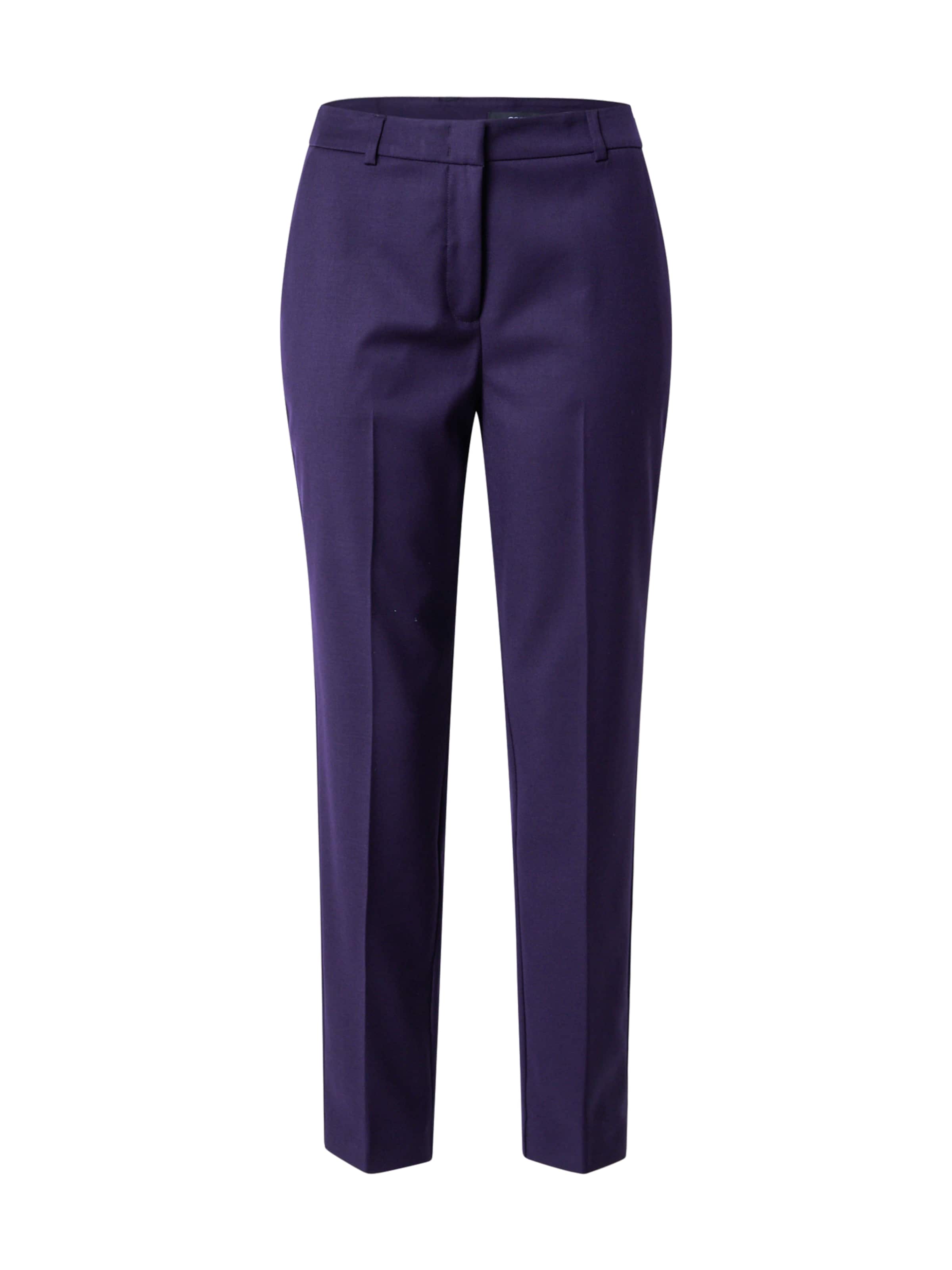 COMMA regular Παντελόνι με τσάκιση σε λιλά: μπροστά