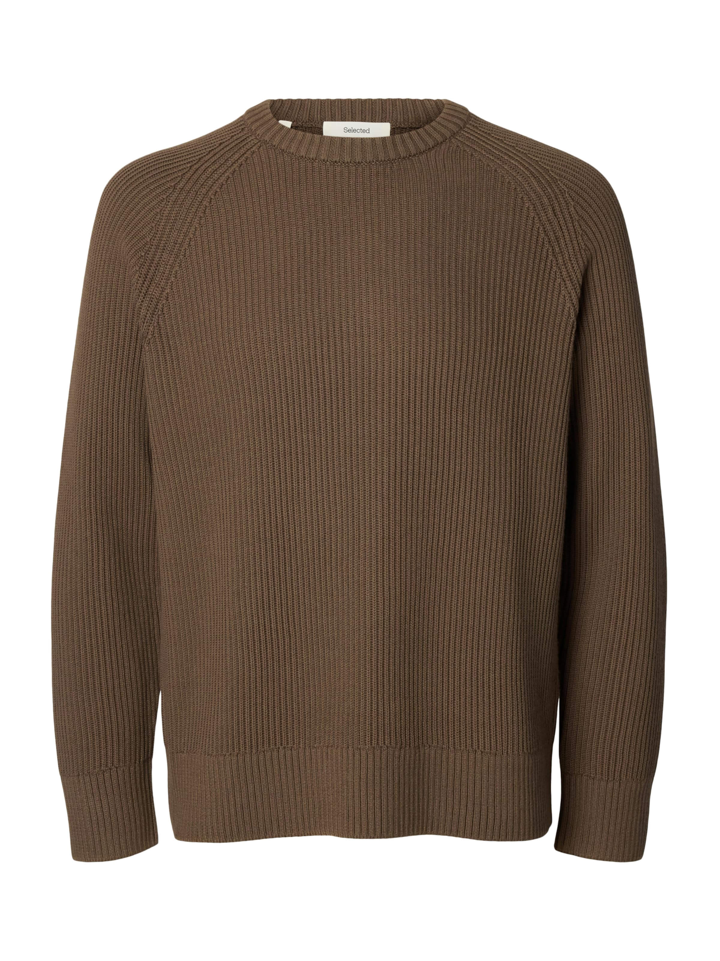 SELECTED Sweater 'SLMBraun' in Brown: front