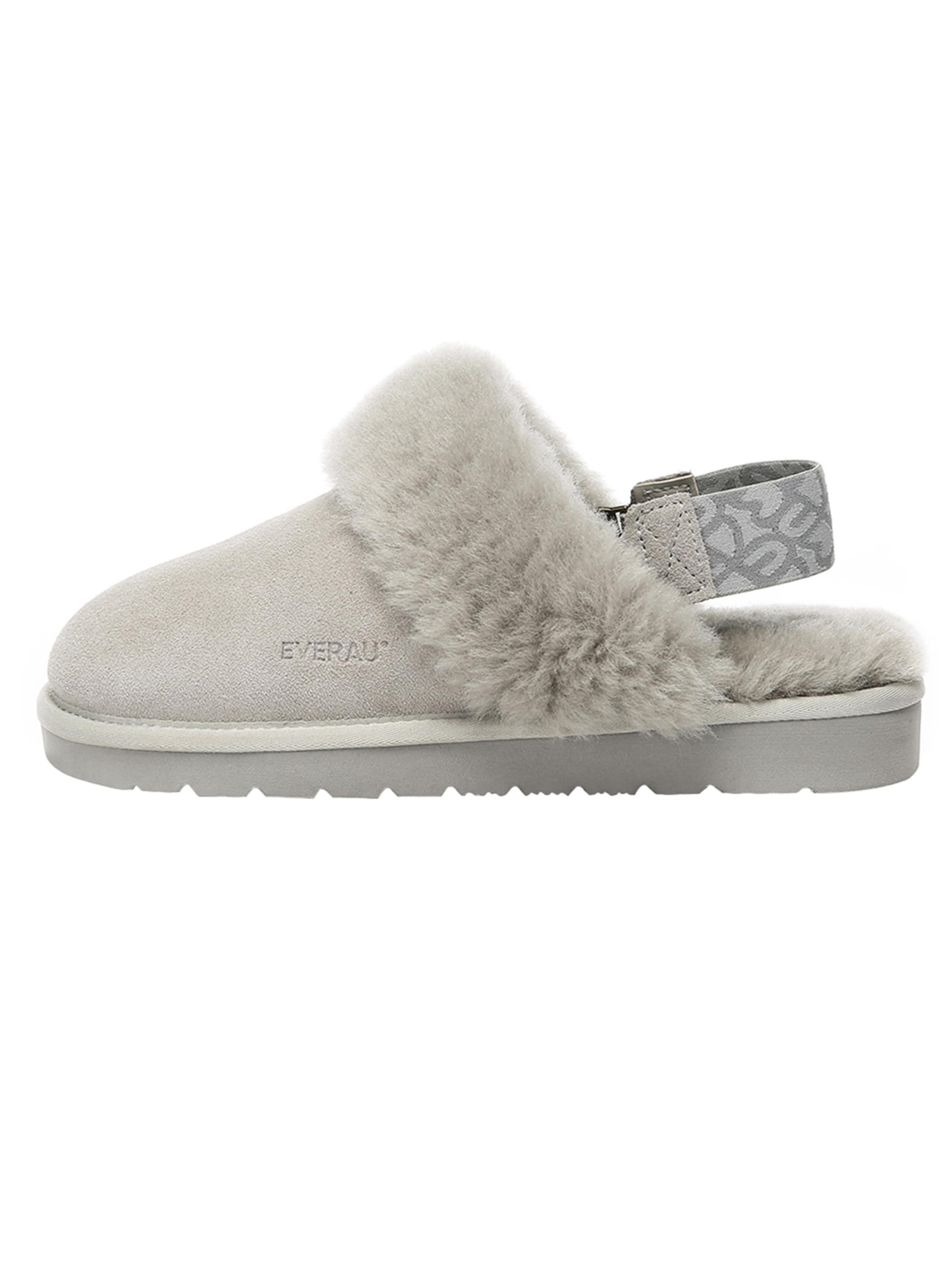 Everau Hausschuh in grau, Produktansicht