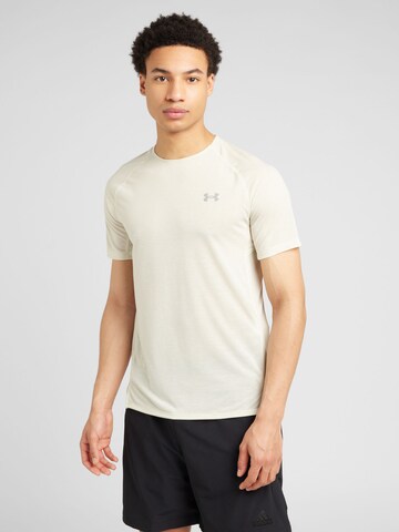 UNDER ARMOUR Sportshirt 'Run Trail' in Beige: Vorderseite
