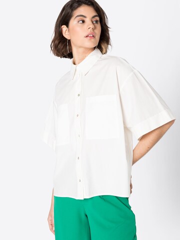 Camicia da donna di Warehouse in bianco: frontale