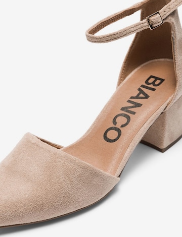 Bianco أحذية بكعب عالٍ 'Divived D'orsay' بلون بيج
