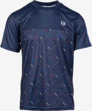 Sergio Tacchini Performance Shirt 'Scotland' in Blue: front