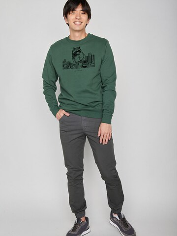 GREENBOMB Sweatshirt 'Animal Raccoon City' in Green