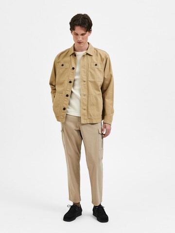 SELECTED HOMME Regular fit Overhemd 'Tony' in Beige