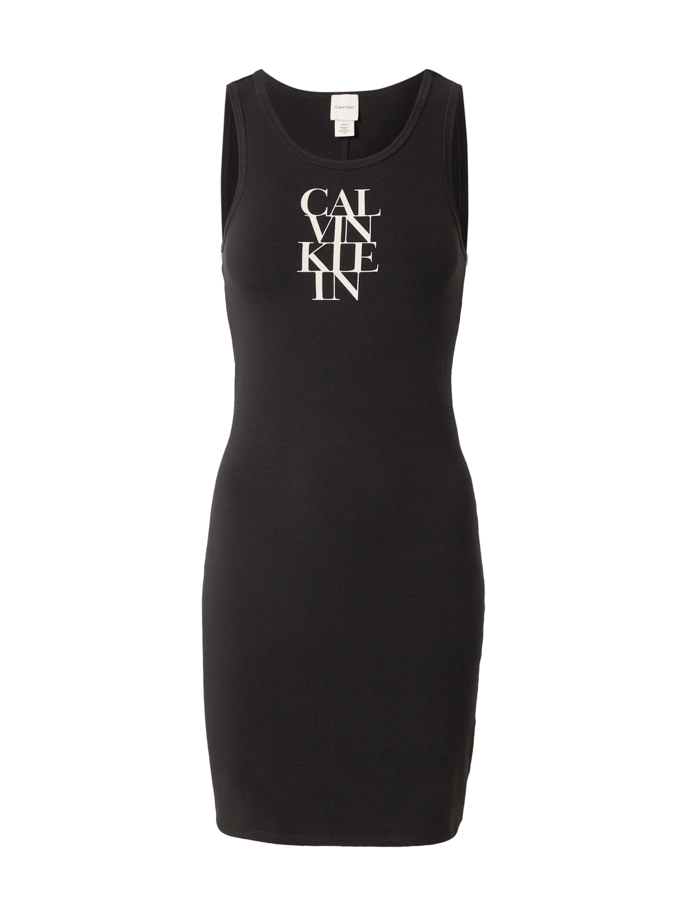 Rochie de la Calvin Klein Jeans pe negru: față