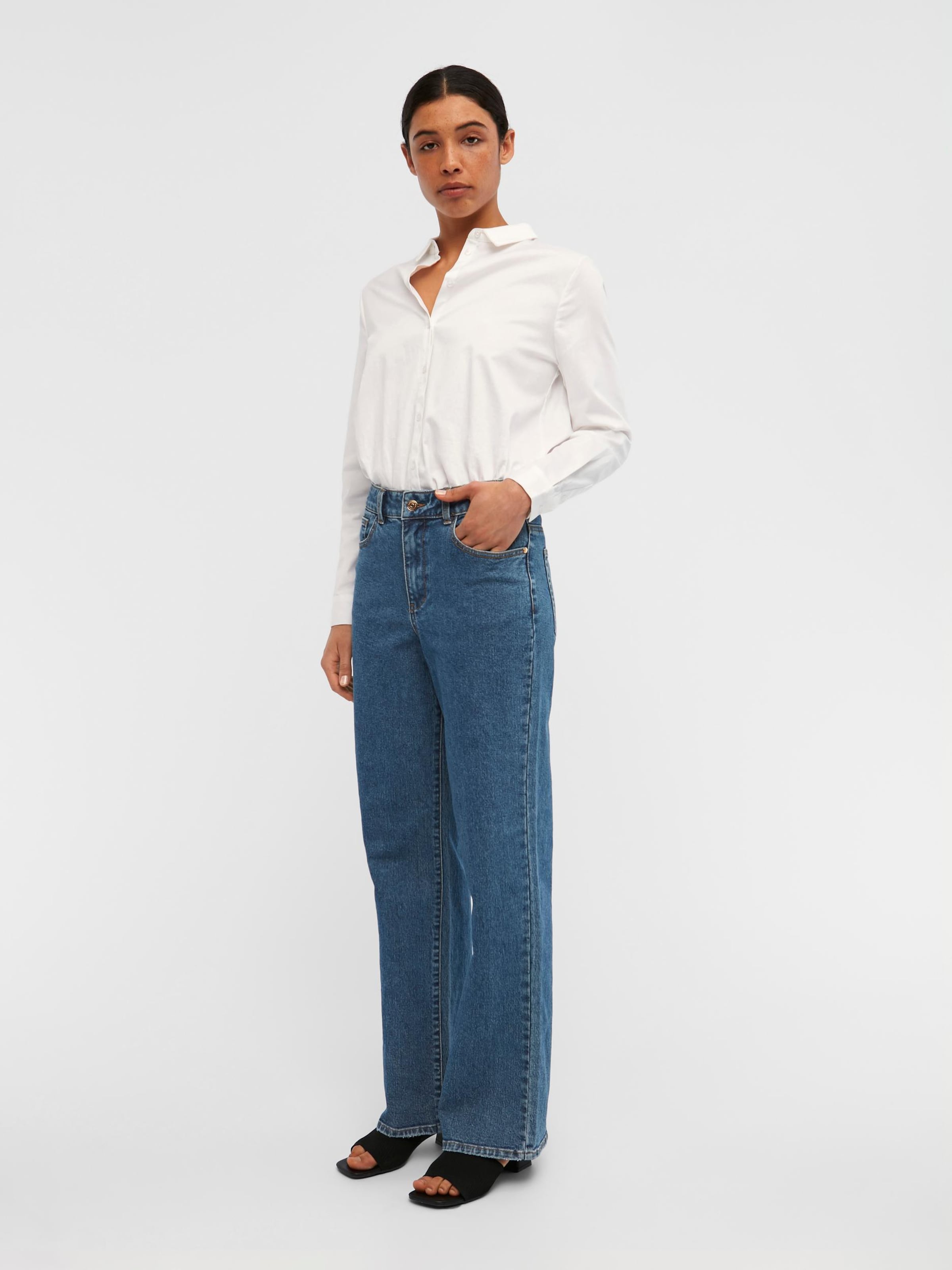OBJECT Wide leg Jeans Marina in Blue Denim ABOUT YOU