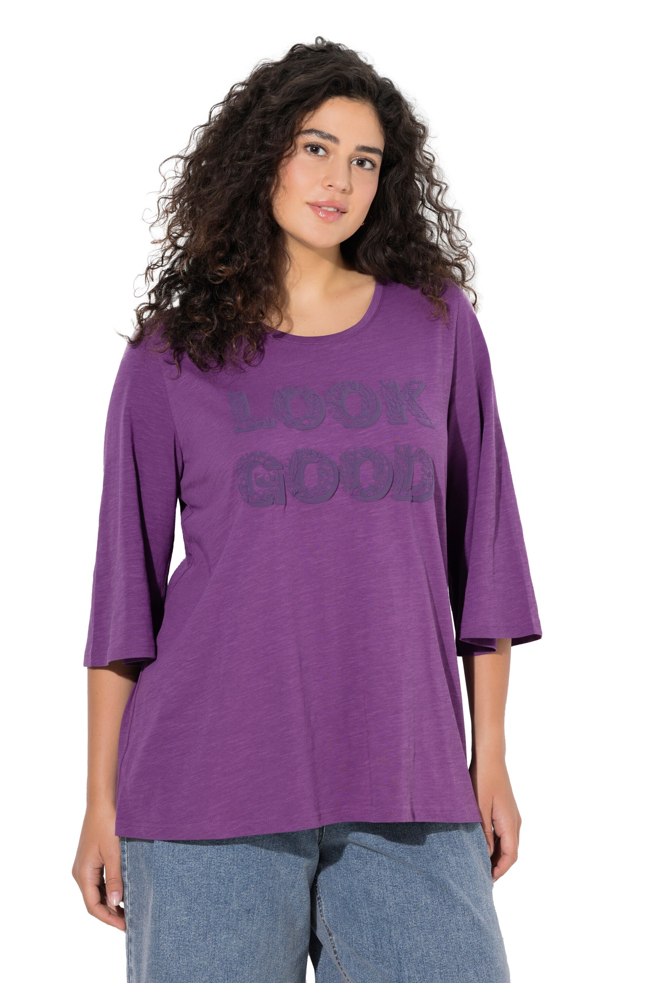 Ulla Popken Shirt in Lila: voorkant