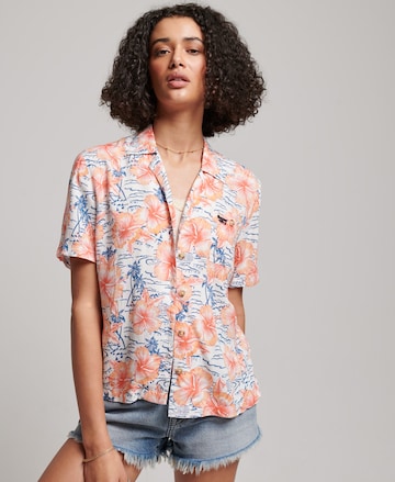 Superdry Bluse 'Vintage Beach Resort' in Blau: predná strana