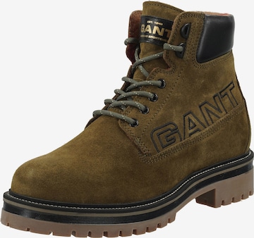 GANT Lace-Up Boots in Green: front