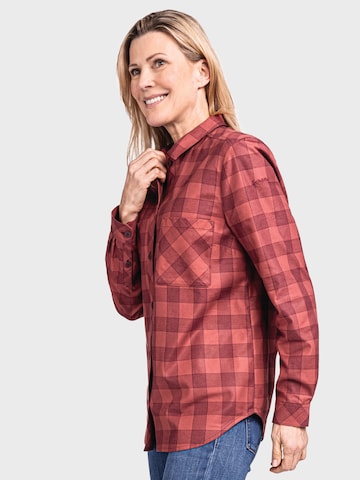 Schöffel Athletic button up shirt 'Hopedale' in Red