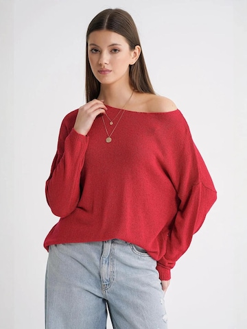 Pullover extra large di MixRay in rosso
