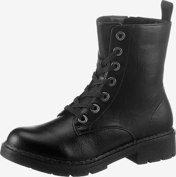 CITY WALK Lace-Up Ankle Boots in Black: front