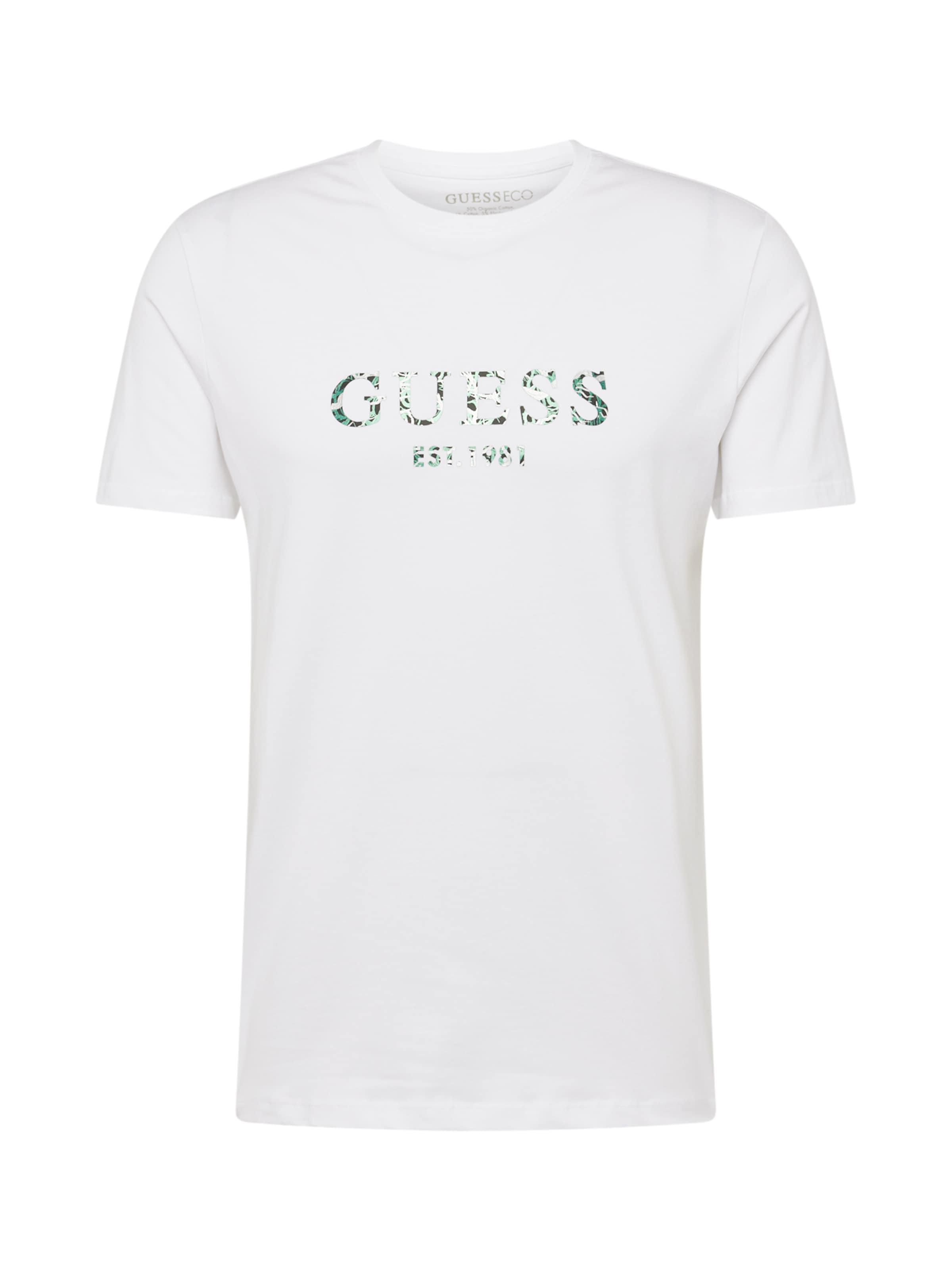 T-Shirt GUESS en blanc : devant