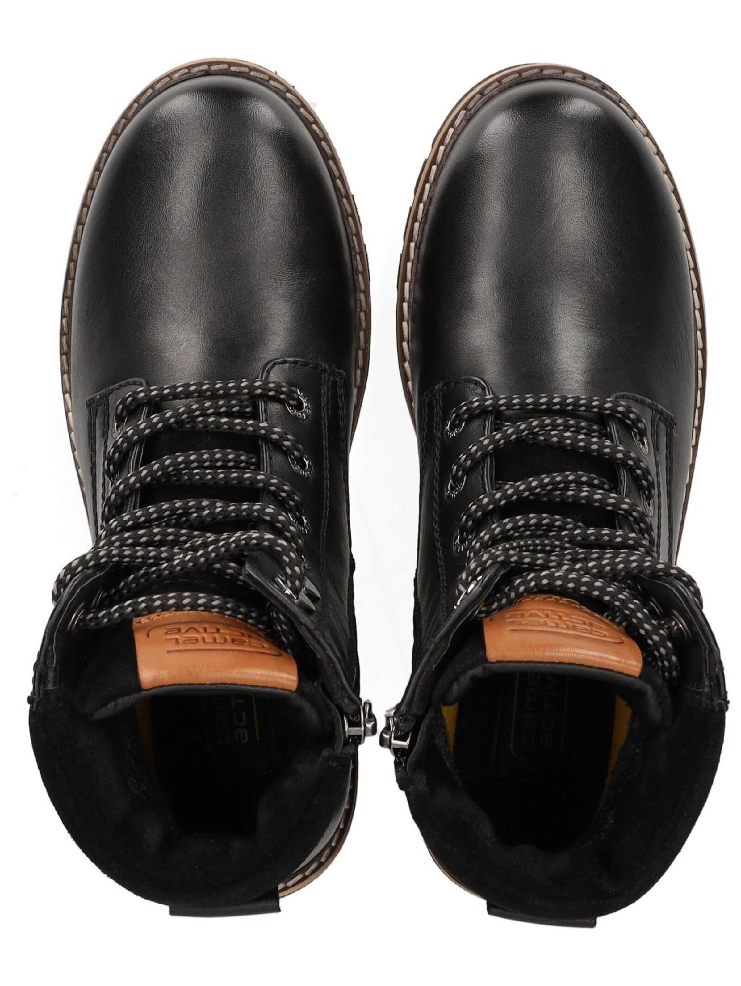 CAMEL ACTIVE Lace-Up Ankle Boots in Black