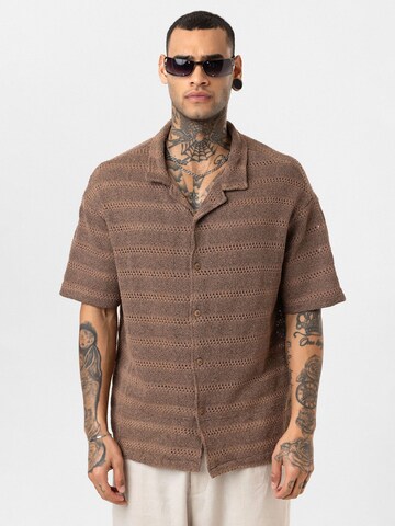 Fit confort Chemise 'Maurice' Dandalo en marron : devant