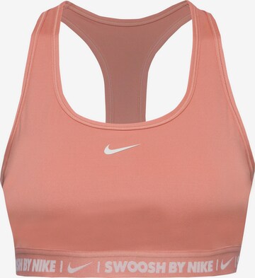 NIKE Bralette Sports Bra 'Swoosh' in Orange: front