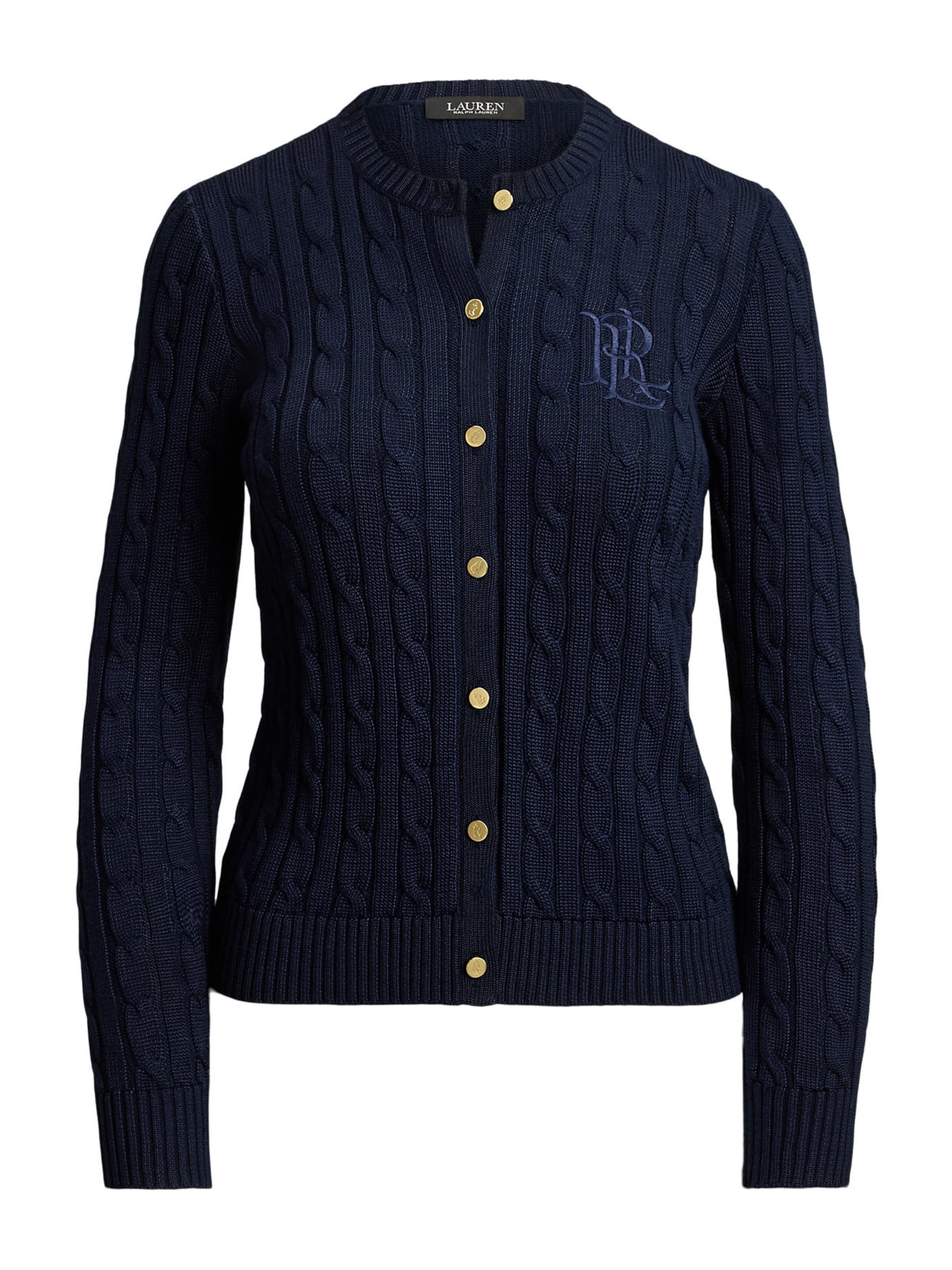 Lauren Ralph Lauren Petite Strickjacke in Blau: Vorderseite