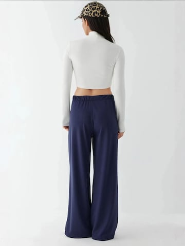 Hiccup Wide Leg Hose in Blau