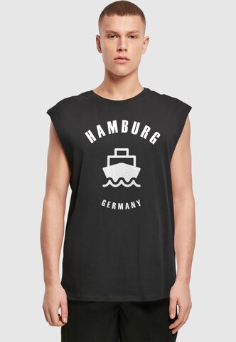 T-Shirt 'Hamburg X' Merchcode en noir : devant
