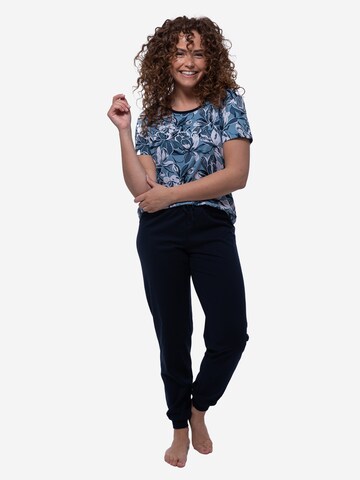 Ammann Pyjama 'Night & Home' in Blauw