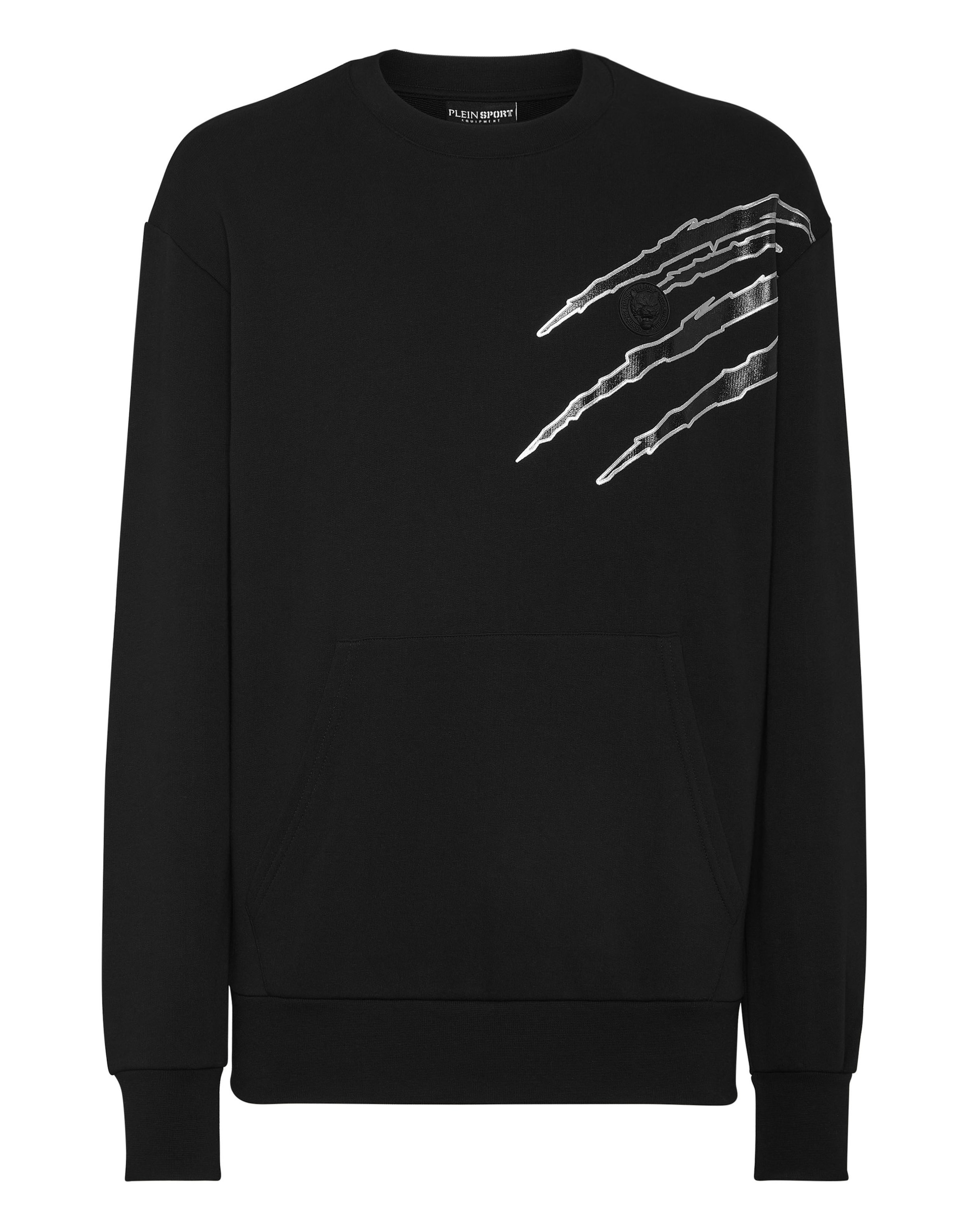 Plein Sport Sweatshirt 'Scratch' em preto / prata, Vista do artigo