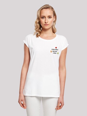 T-shirt 'Christmas Baking' F4NT4STIC en blanc : devant