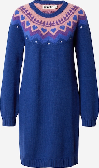 Danefae Úpletové šaty - královská modrá / tmavě modrá / tmavě fialová / světle růžová, Produkt