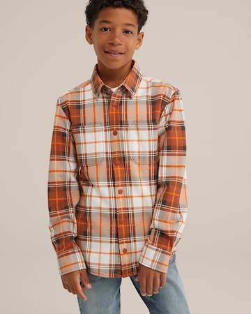 Comfort Fit Cămașă de la WE Fashion pe portocaliu: față