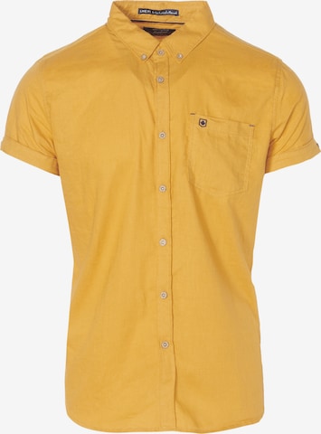 KOROSHI - Ajuste regular Camisa en amarillo: frente