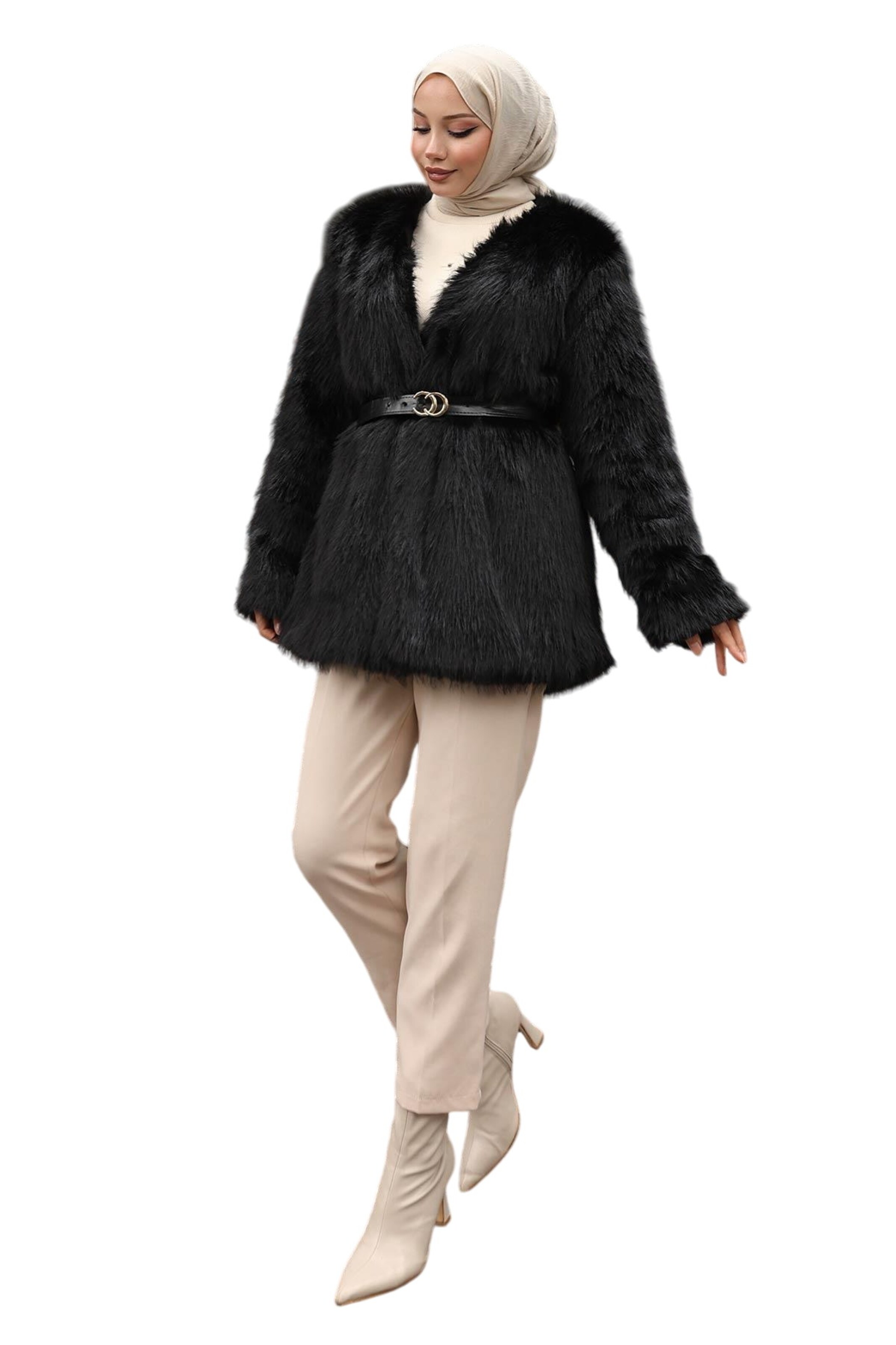 MODAMIHRAM Tussenjas in Zwart: voorkant