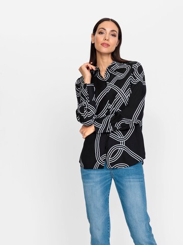 Camicia da donna di heine in nero: frontale