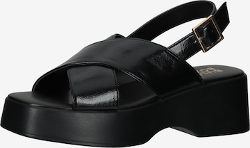 BULLBOXER Strap Sandals in Black: front