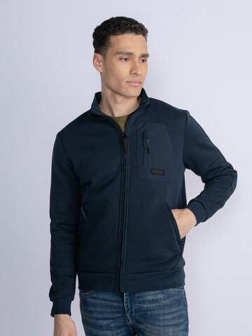Petrol Industries Sweatjacke 'Jacksonville' in Blau: Vorderseite