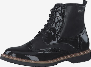 s.Oliver Lace-Up Ankle Boots in Black: front