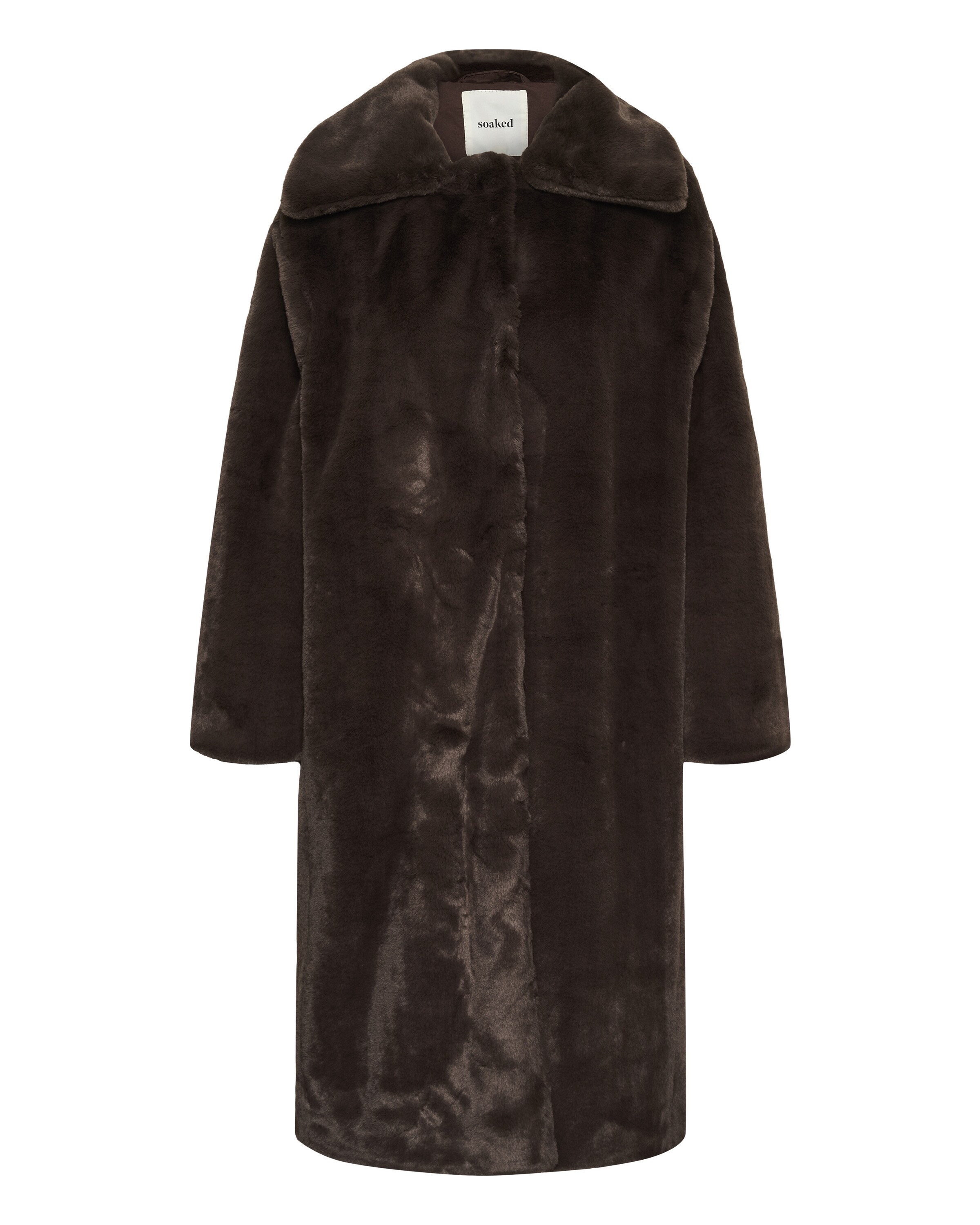 SOAKED IN LUXURY Winter coat 'Estacia' in Brown: front