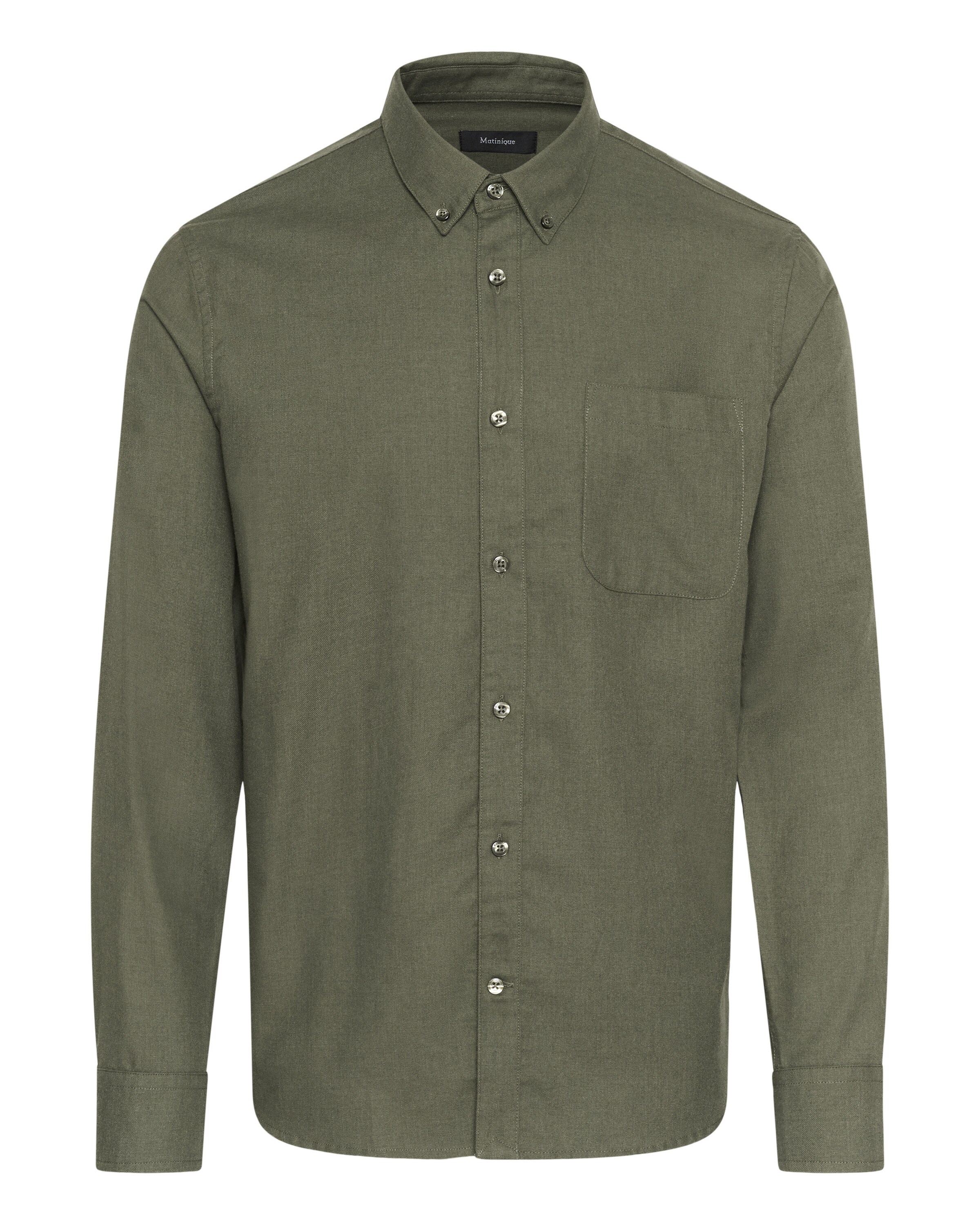 Matinique Button Up Shirt &#x27;MATrostol&#x27; in Green: front