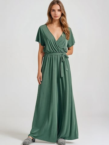 Funky Buddha Jumpsuit in Groen: voorkant