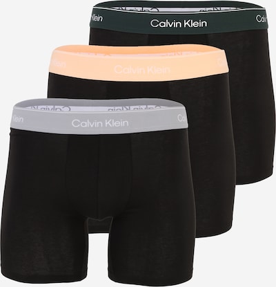 XS dydžio Boxer trumpikės iš Calvin Klein, spalva – pilka / tamsiai žalia / abrikosų spalva / juoda, Prekių apžvalga