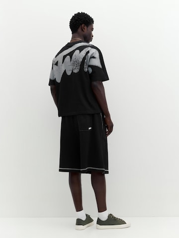 Pull&Bear Shirt 'STWD' in Black