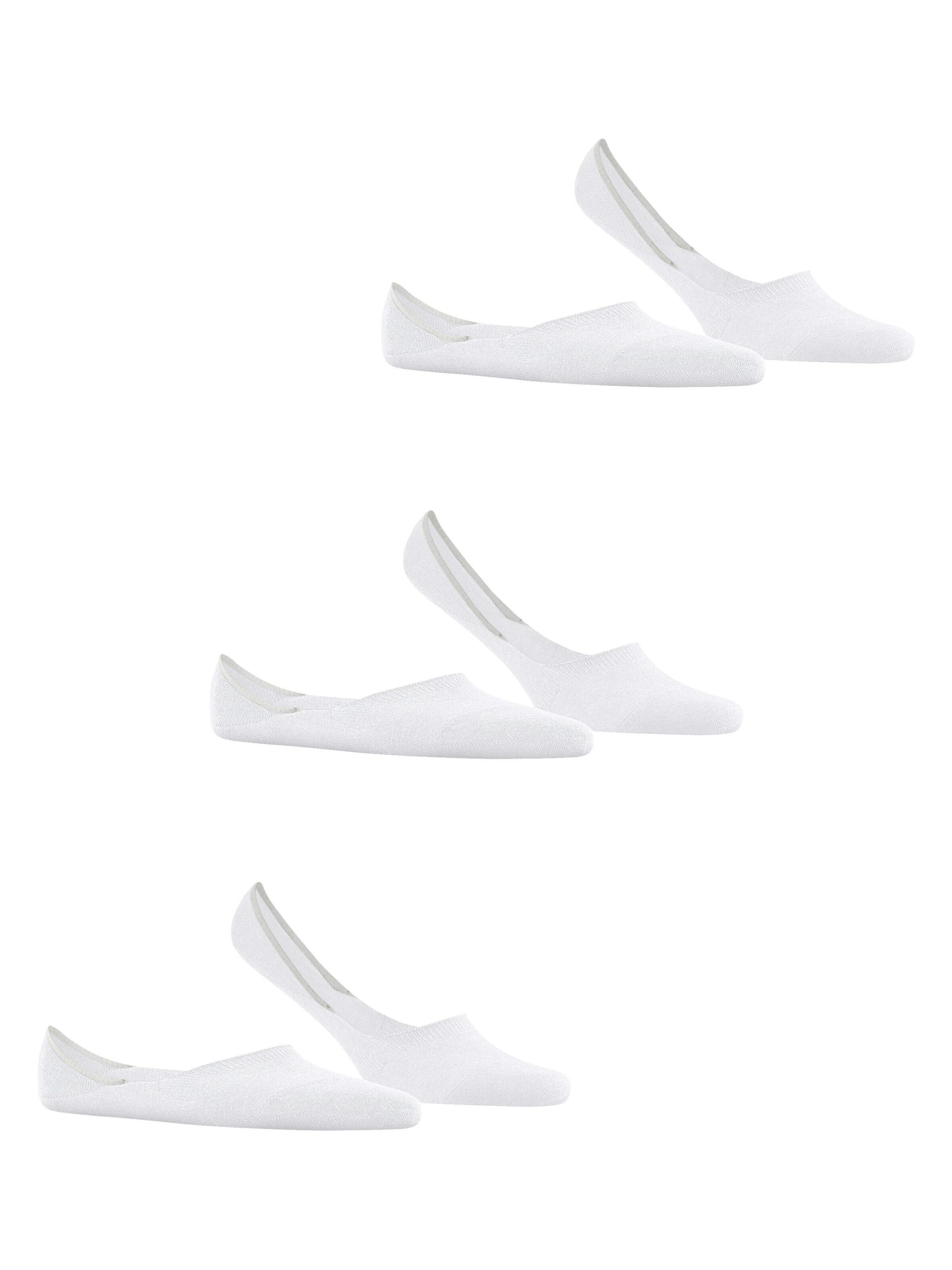 FALKE Ankle Socks 'Step Medium Cut 3-Pack' in White