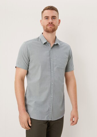 s.Oliver Comfort Fit Hemd in Grün: Vorderseite