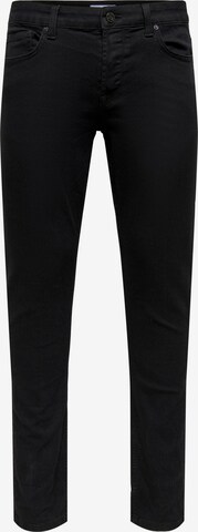 Only & Sons Slimfit Jeans 'Loom' in Schwarz: predná strana