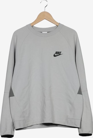 NIKE Sweatshirt & Zip-Up Hoodie in L in Grey: front
