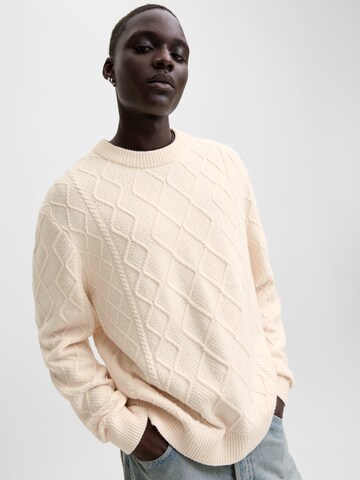 JACK & JONES Sveter 'JORCAMBRIDGE' - Béžová