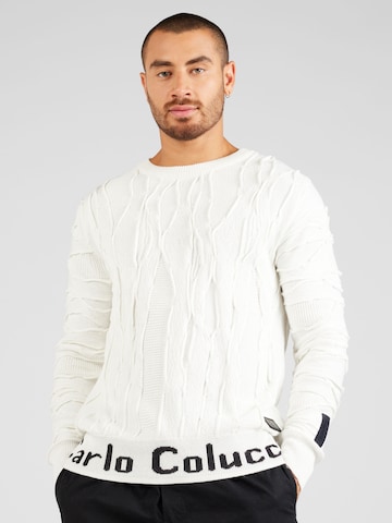 Carlo Colucci Pullover in Weiß: predná strana